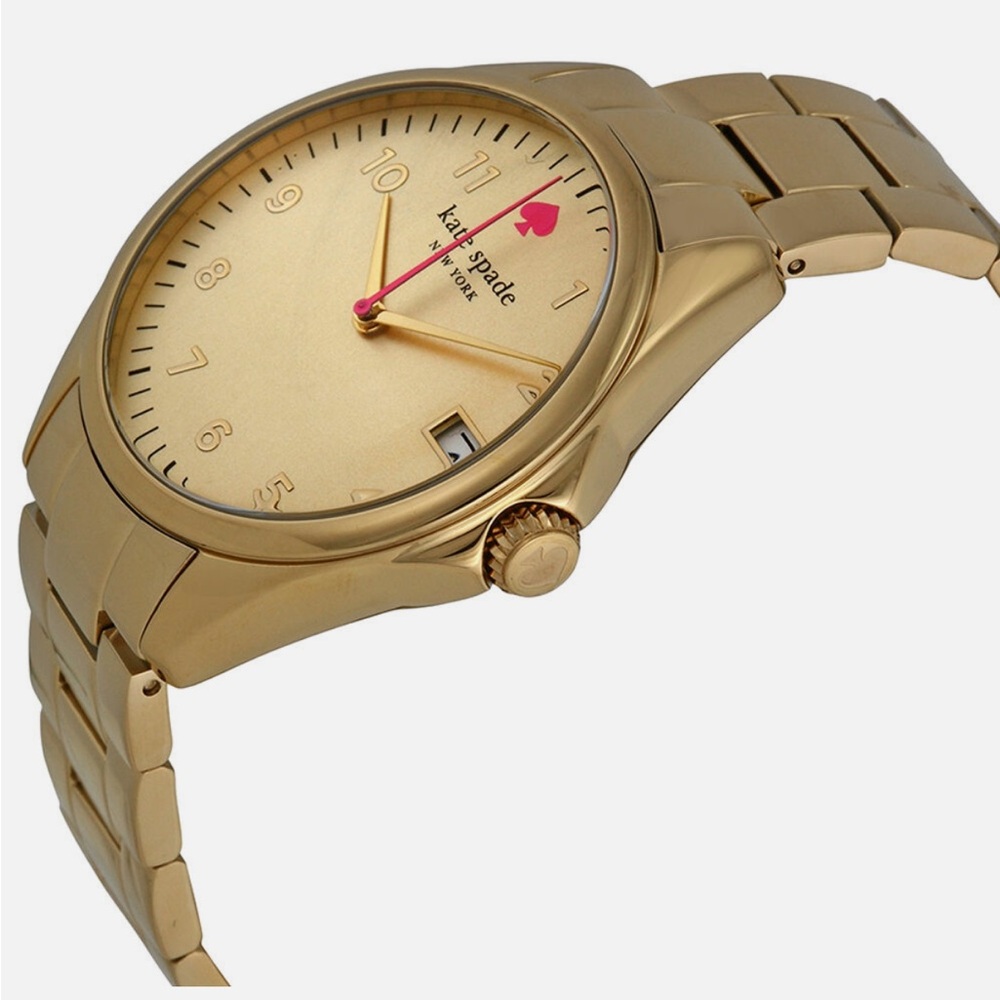Kate Spade 0030 Women's Stainless Steel Analog Champagne Dial Quartz Watch XX905 - Picture 2 of 6